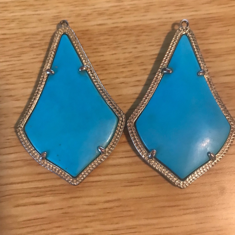 Turquoise and gold Alexandra earrings Kendra Scott